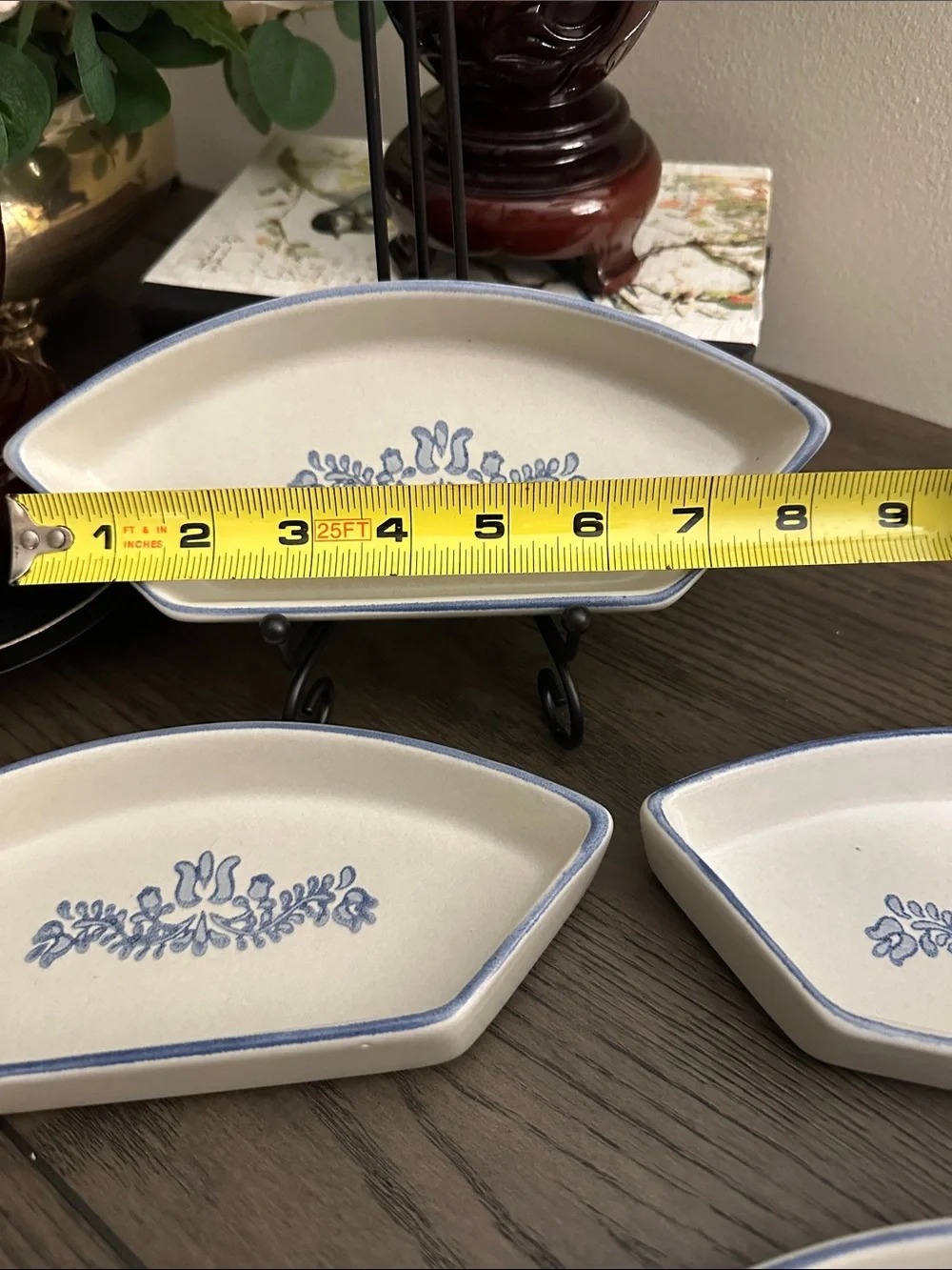 Vintage Pfaltzgraff Yorktowne Divided Relish Dish Inserts ~ Set of 4